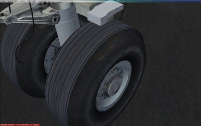 Wheels with tyre tread showing