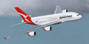 Qantas Airbus A380-800 in flight.