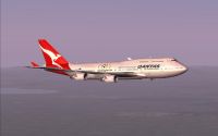 Qantas Boeing 747-400 in flight.