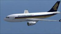 Singapore Airlines Airbus A310-324 in flight.