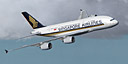 Singapore Airlines Airbus A380-800 in flight.