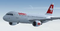 Swiss International Airbus A319-112 in flight.