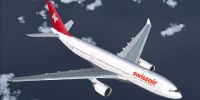 Swissair Airbus A330-223 in flight.