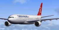 Turkish Airlines Airbus A330-200 in flight.