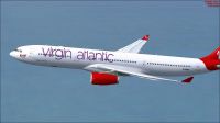 Virgin Atlantic Airbus A330-300 in flight.