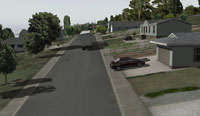 Neighbourhood scenery in X-Plane 10