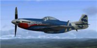 Eagleskinner P-51 Mustang repaint flying above scenery