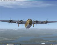 Screenshot of B-24 with prop in flight.