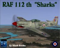 Screenshot of RAF P-51 112th Shark Bite in flight.