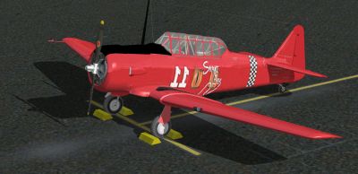 Screenshot of Reno Air Racers AT-6 'Snake Eyes'.