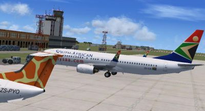 Screenshot of Lusaka International Airport.