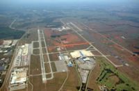 Aerial view of Huntsville International-Jones Airport.