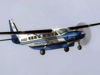 Aeroland Cessna 208 in flight.
