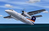 Screenshot of Air Marshall Islands Bombardier Dash 8-100 in the air.