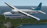 Screenshot of Air Milford Cessna 208 ZK-SKB in flight.