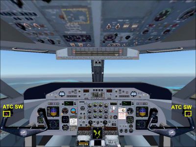 Screenshot of Aiwave DeHavilland Dash 8-100 cirtual cockpit.