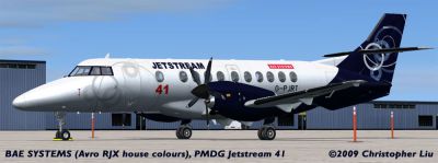 Screenshot of BAe Systems 2001 House Livery J41 on the ground.