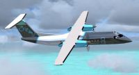 Screenshot of Bahamasair Black Dash-8 in flight.