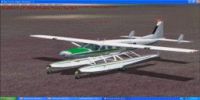 Screenshot of Cessna 208 Caravan Amphibian on the ground.