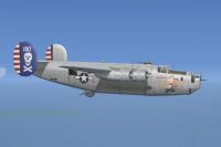 Screenshot of B-24J 'Butchers Daughter' in flight.
