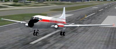 Screenshot of Convair 600 taking off.