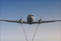 Screenshot of smoke effect on Convair CV580.
