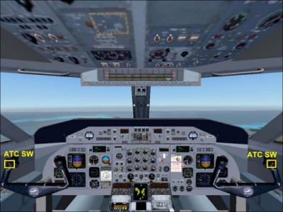 Virtual cockpit of DeHavilland DHC8-Q311.