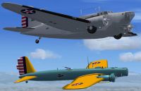 Screenshot of Douglas B-18A Bolo and Boeing B-9 in flight.