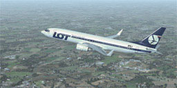 Screenshot of LOT Polish Airlines Liveries in flight.