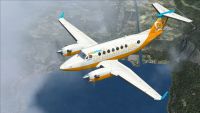 Screenshot of Orbit Airlines Beech King Air 350 in flight.