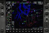 Screenshot of PoMans Meridian G1000 radar traffic upgrade.