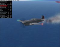 Screenshot of P40 in flight with real engine effects.