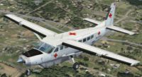 Screenshot of Red Cross Cessna 208B Grand Caravan in flight.