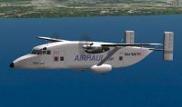 Screenshot of Shorts Sherpa Twin Turboprop STOL Transport in flight.