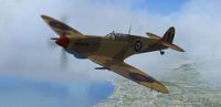 Screenshot of Supermarine Spitfire EN520 in flight.