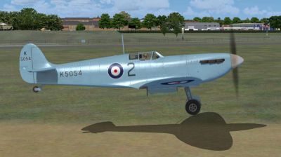 Screenshot of Supermarine Spitfire MK IA Prototype K5054 2 taking off.
