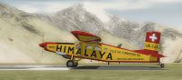 Screenshot of Swiss Himalaya Expedition PC-6C on runway.