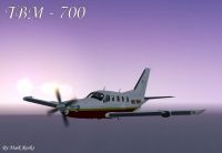 Screenshot of TBM-700 in flight.