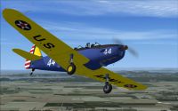 Screenshot of US Army Fairchild PT-19 in flight.