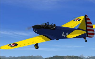 Screenshot of US Army Fairchild PT-19 in flight.