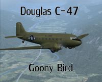 Screenshot of Douglas C-47 'Goony Bird' in flight.