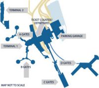 McCarran International Airport terminal map.