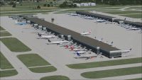 Aerial view Washington Dulles International Airport.