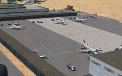 View of Adelaide International Airport, South Australia.