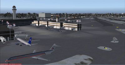 View of LaGuardia Airport scenery.