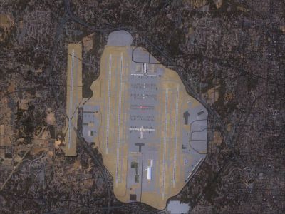 Aerial view of Hartsfield-Jackson International Airport.