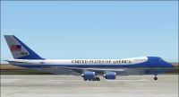 Screenshot of Air Force One Boeing 747-200 on the ground.