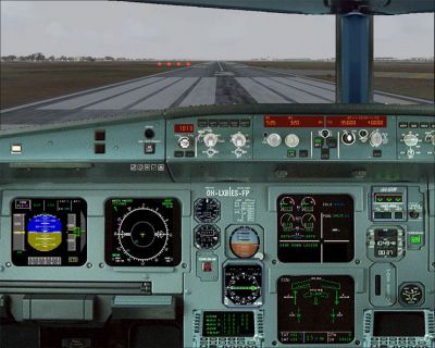 Screenshot of Airbus A320-200 main panel.