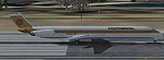 Screenshot of Continental McDonnell Douglas MD-83 on runway.