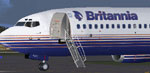 Screenshot of Britannia Airways Boeing 737-804 on the ground with doors open.